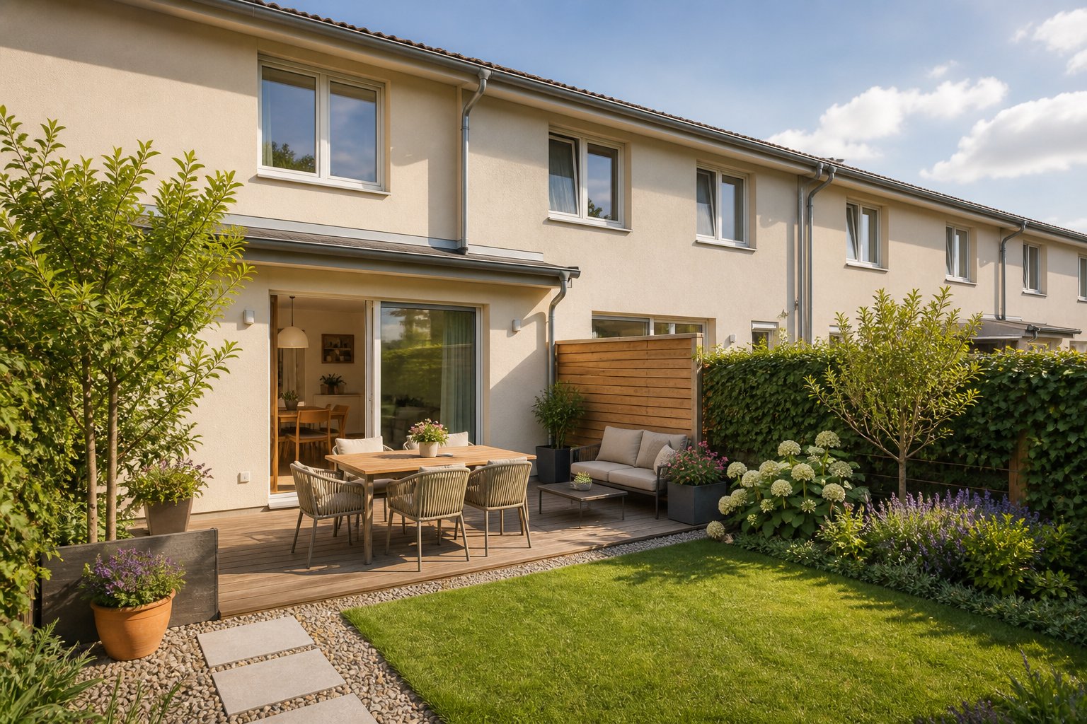Reihenhaus mit Terrasse und pflegeleichtem Garten
